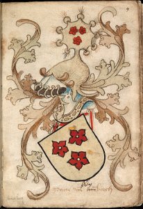 Graeue van Arenberch - Graaf van Arenberg - Count of Arenberg - Wapenboek Nassau-Vianden - KB 1900 A 016, folium 09r