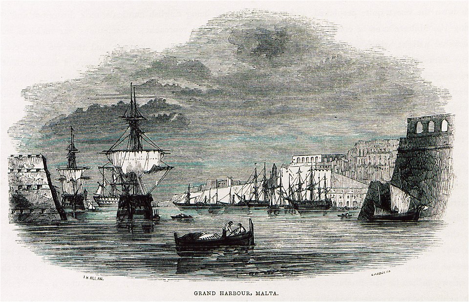Grand Harbour, Malta - Allan John H - 1843