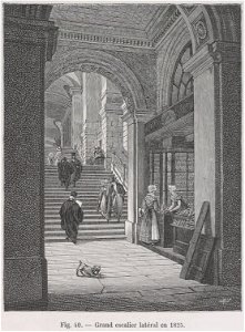 Grand escalier latéral en 1825