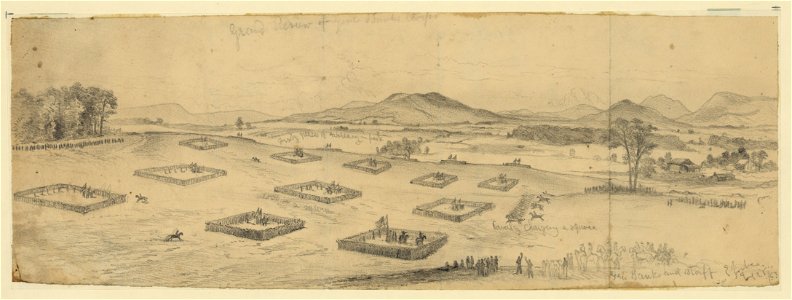 Grand review of Gen. N.P. Banks's Corps at Little Washington, Va. LCCN2004661484