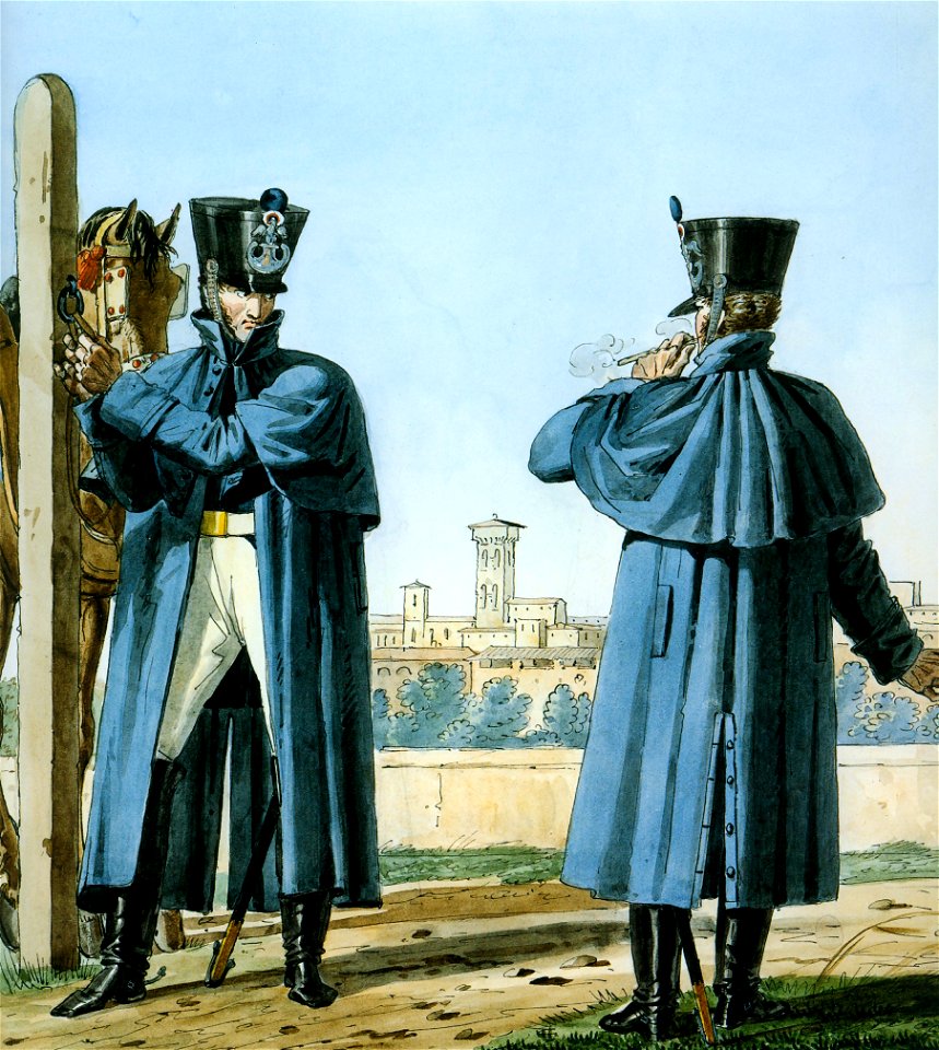 Grande Armée - ArtilleryTrain-Officers in Cloaks