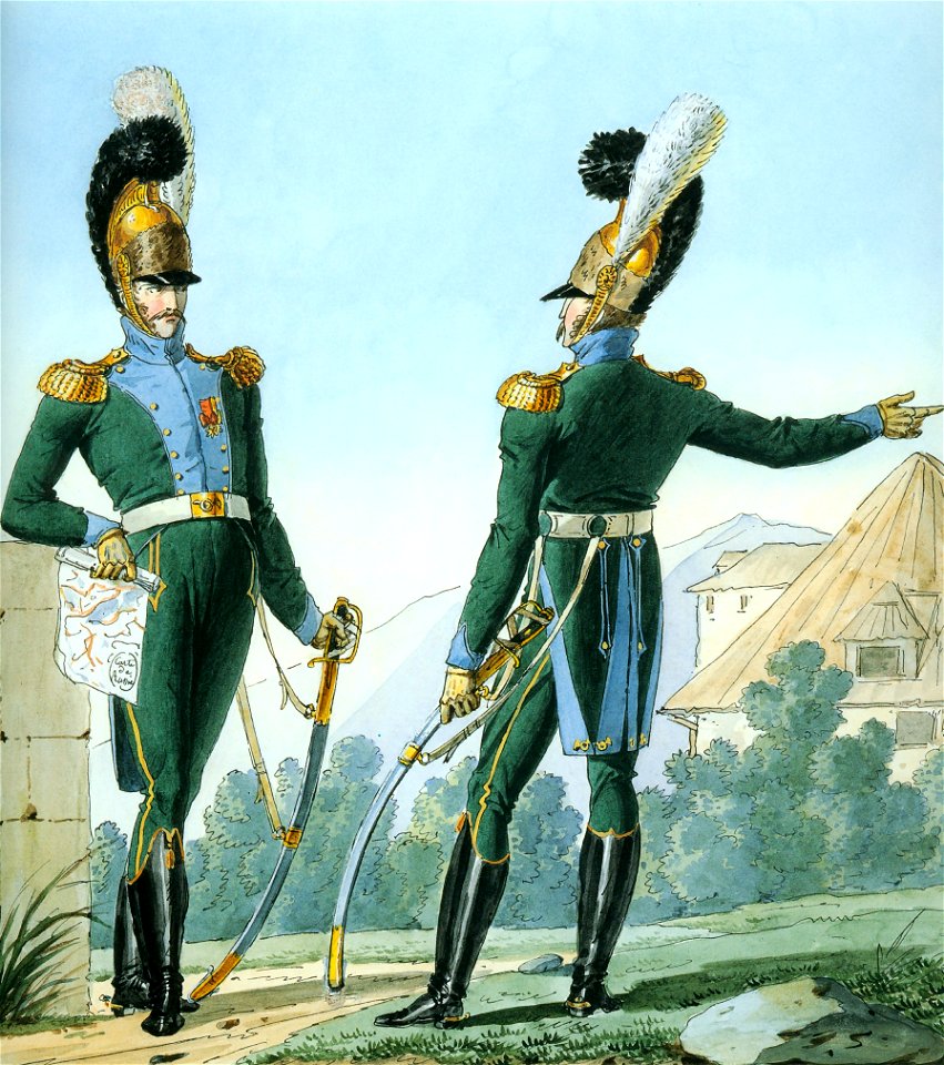 Grande Armée - 5e régiment de chevau-légers lanciers (Colonel & chef d'escadron)