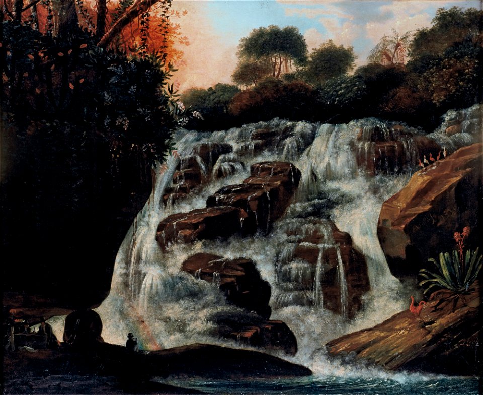 Grande cascata da Tijuca (atribuído), da Coleção Brasiliana Iconográfica