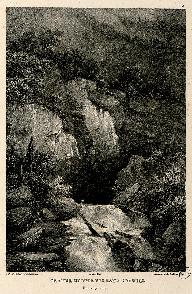 Grande grotte des Eaux Chaudes (Basses Pyrénées) - Fonds Ancely - B315556101 A JACOTTET 1 006