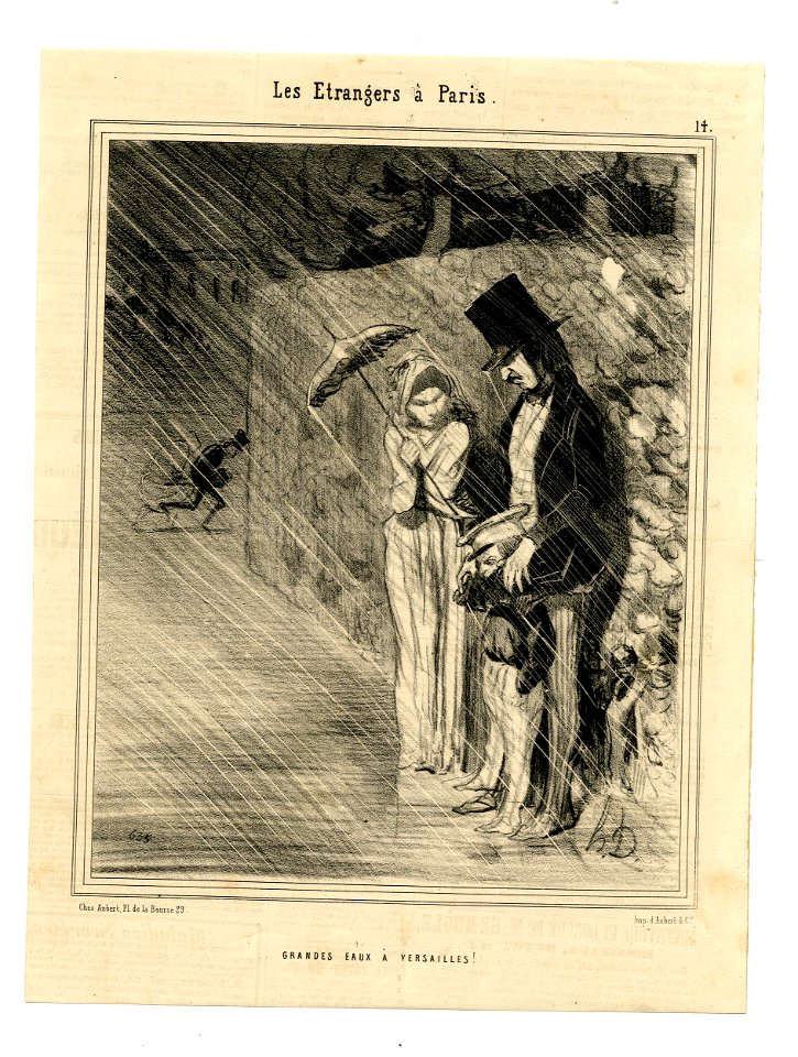 Grandes eaux à Versaille! (Great water display at Versaille!) (BM 1886,1012.173)