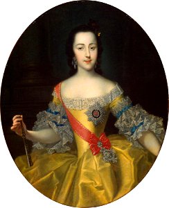Grand Duchess Catherine Alexeevna by G.C.Grooth (1745, Hermitage) cropped