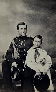 Grand Duke Konstantine Nikolaievich with his eldest son