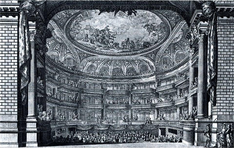 Grand Théâtre Bordeaux engraving by Poulleau NGO1p546