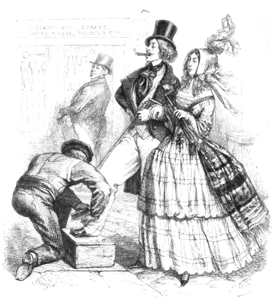 Grandville - Cent Proverbes, 1845 (page 290 crop)