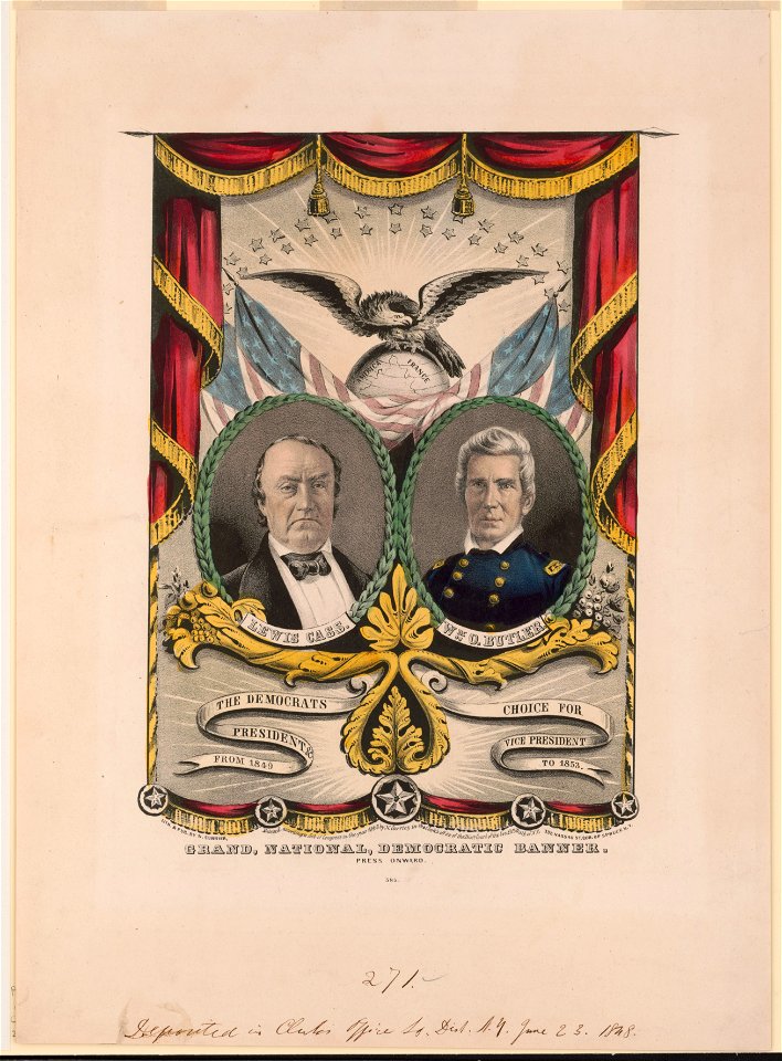 Grand, national, democratic banner. Press onward - lith. & pub. by N. Currier. LCCN2003656598