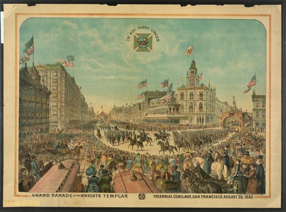 Grand parade of the Knights Templar triennial conclave, San Francisco, August 20, 1883 LCCN2003674846