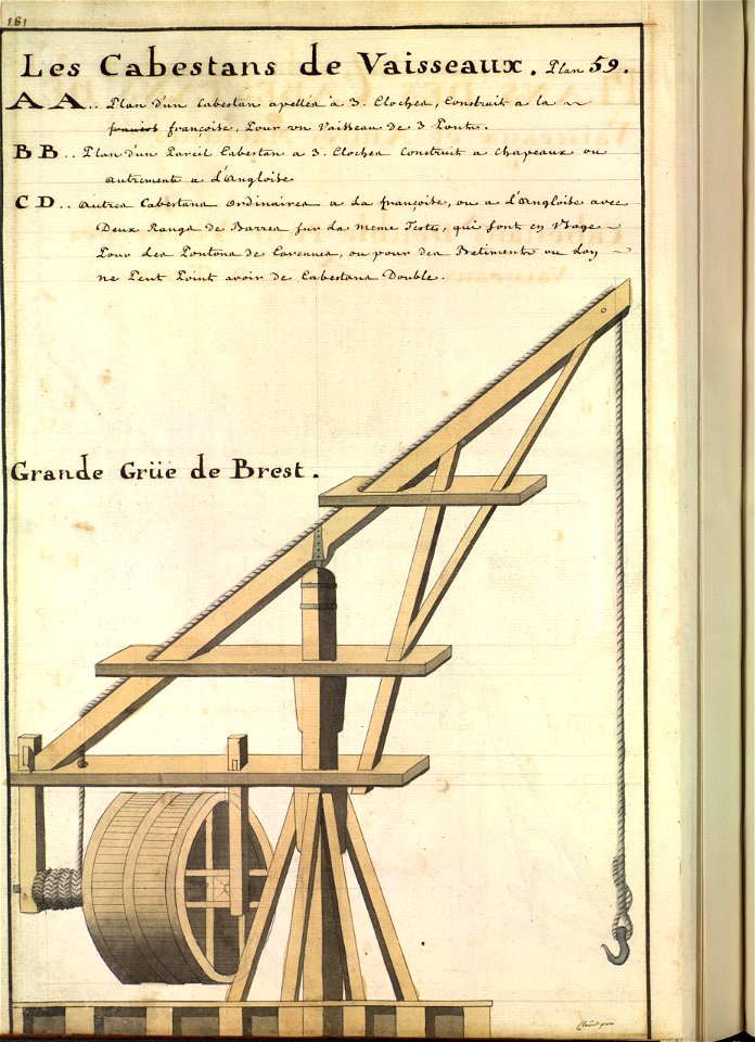 Grande grue portuaire de Brest XVIIIè siècle