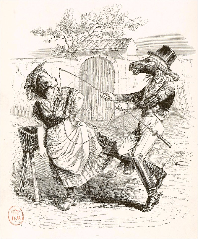 Grandville - Jamais coup de pied de jument ne fit de mal à un cheval