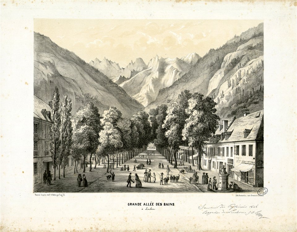 Grande allée des Bains à Luchon - Fonds Ancely - B315556101 A LATOUR 013