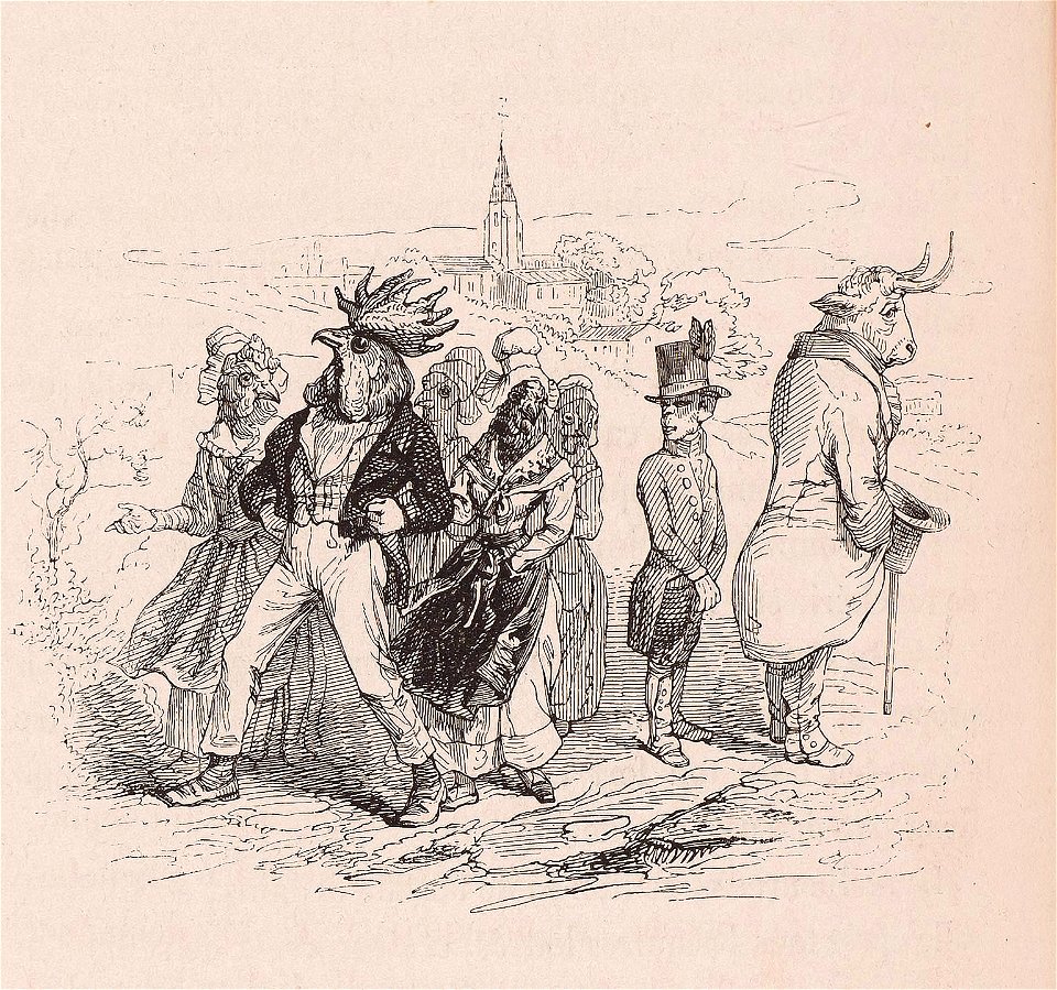 Grandville - Mieux vaut marcher devant une poule que derrière un boeuf