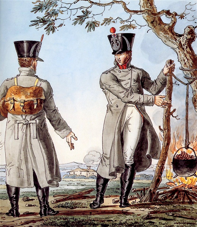 Grande Armée - Light Infantry Officers in Greatcoats