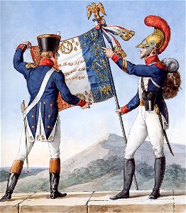Grande Armée - Line Infantry Officer & 2nd Standard Bearer