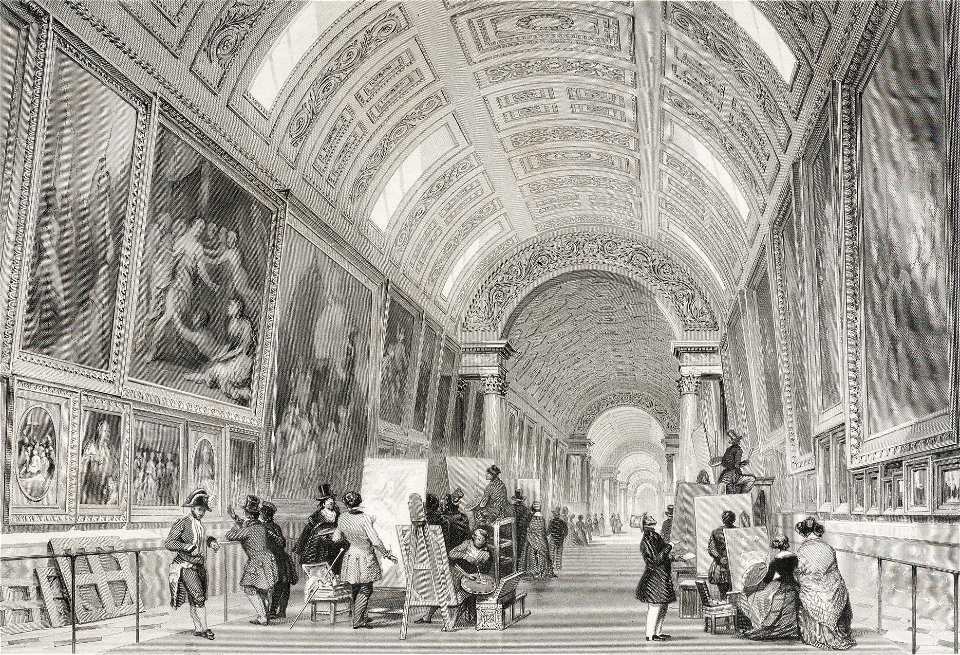 Grande Galerie Louvre by Thomas Allom