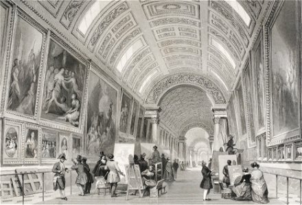 Grande Galerie Louvre by Thomas Allom