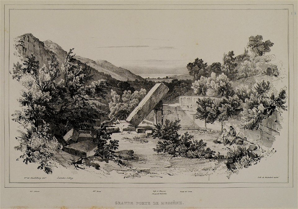 Grande porte de Messène - Stackelberg Otto Magnus Von - 1834