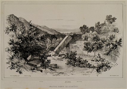 Grande porte de Messène - Stackelberg Otto Magnus Von - 1834. Free illustration for personal and commercial use.