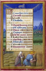 Grandes Heures d'Anne de Bretagne - fol. 10r - Calendriier Juillet