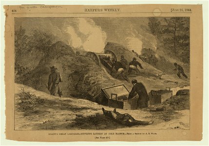 Grant's Great Campaign-Stevens's Battery at Cold Harbor. LCCN2004660838