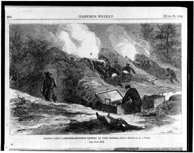 Grant's great campaign-Stevens's battery at Cold Harbor - from a sketch by A.R. Waud. LCCN96502007