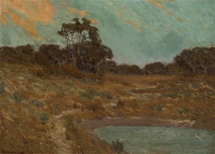 Granville Redmond - The Old Pond. Free illustration for personal and commercial use.