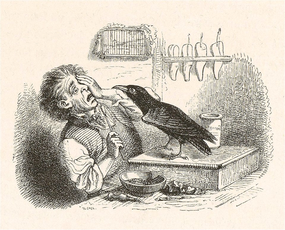 Grandville - Elève le corbeau il te crèvera les yeux