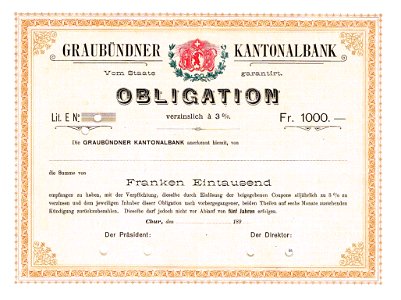 Graubündner Kantonalbank 1890