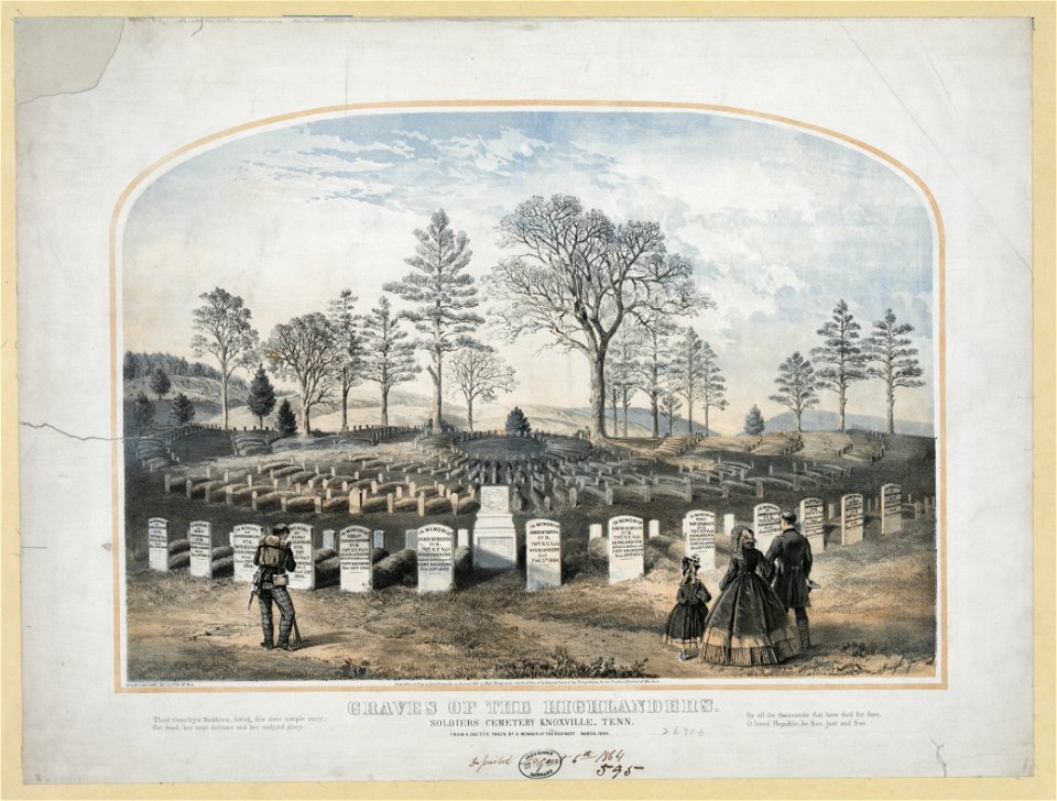 Graves of the Highlanders. Soldiers cemetery Knoxville, Tenn. LCCN2004666883