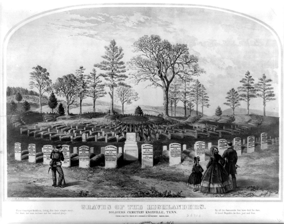 Graves of the Highlanders. Soldiers cemetery Knoxville, Tenn LCCN2004666883