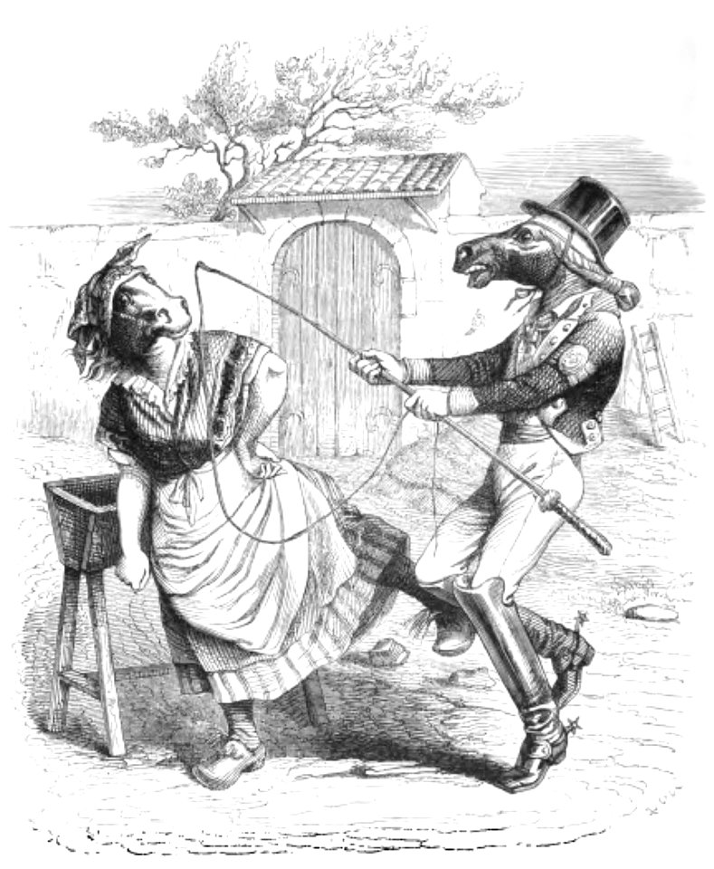 Grandville - Cent Proverbes, 1845 (page 78 crop)