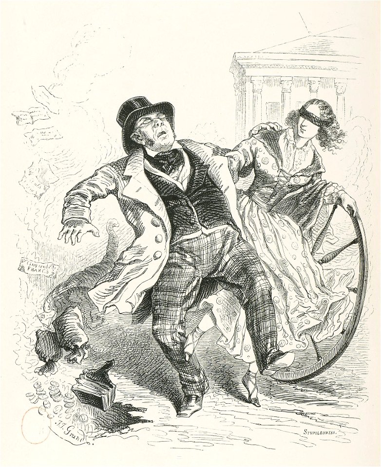 Grandville - La fortune la plus amie vous donne le croc en jambe