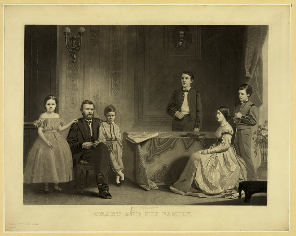 Grant and his family - original picture by W. Sartain, Phila. ; engraved by Wm. Sartain, Phila. LCCN2006678316