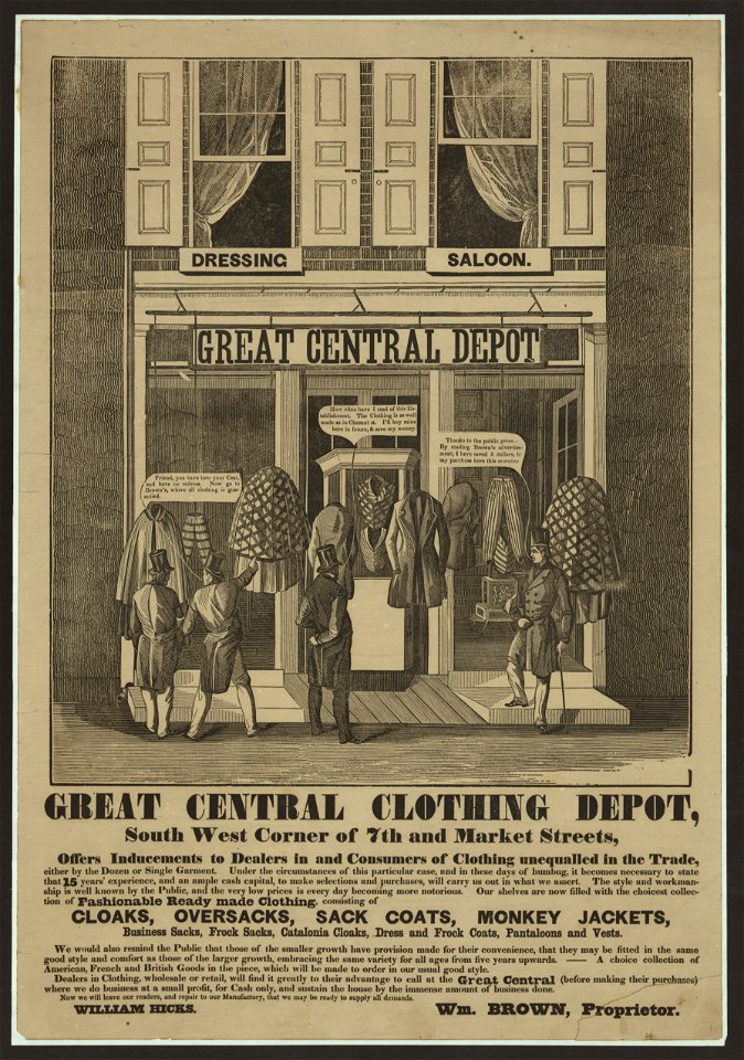 Great central clothing depot... LCCN2003688791