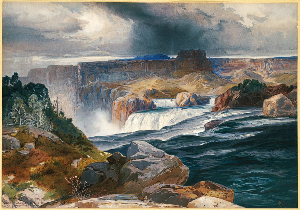 Great Falls of Snake River, Idaho Territory 2 (Boston Public Library)