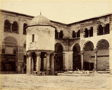 Great Mosque Damascus, fountain, Francis Bedford 1862