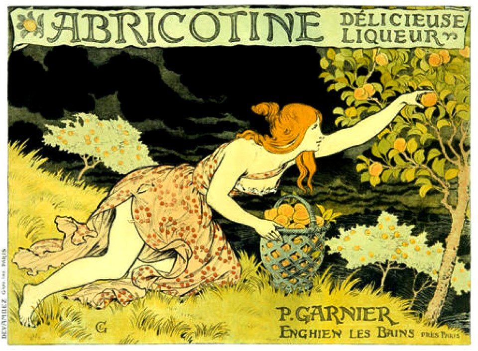 Abricotine, poster by Eugene Grasset, circa 1905