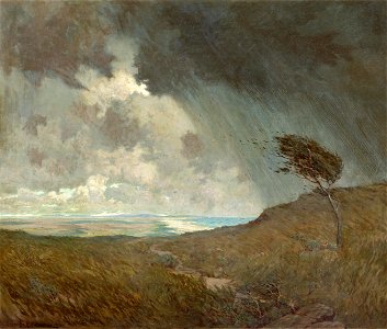 Granville Redmond - Coastal storm. Free illustration for personal and commercial use.