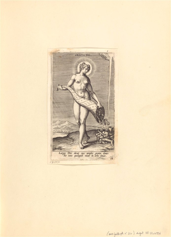 Gratia Dei print by Philip Galle, S.IV 2874, Prints Department, Royal Library of Belgium
