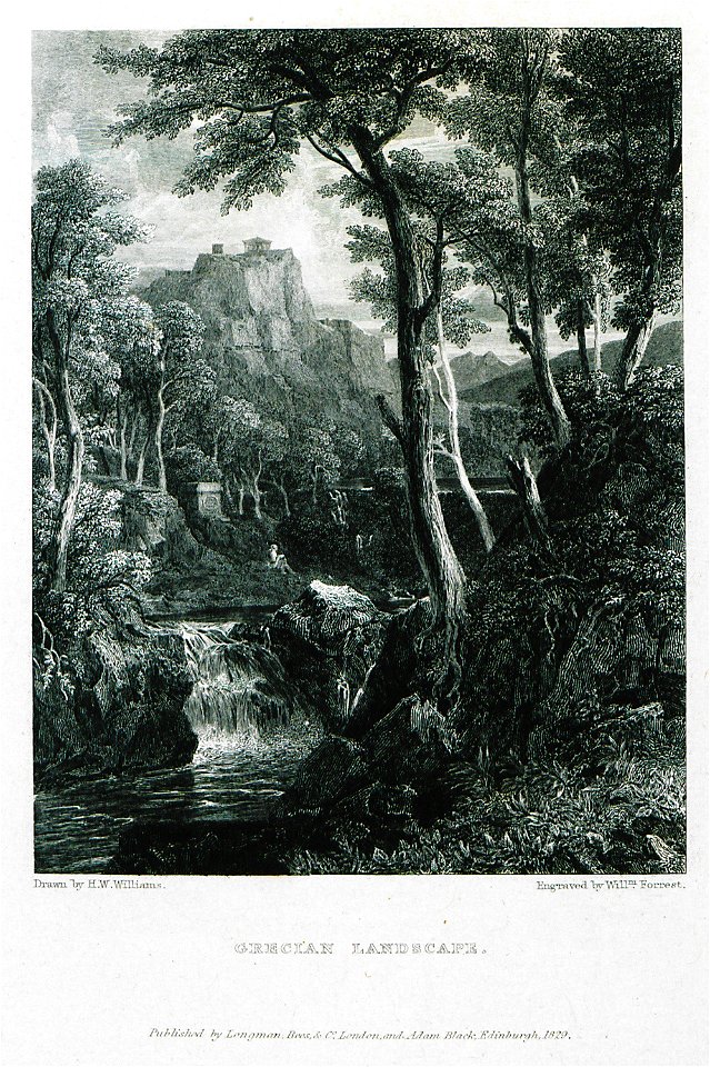 Grecian landscape - Williams Hugh William - 1829