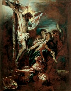 Grechetto (Giovanni Benedetto Castiglione) - Crucifixion - Google Art Project