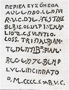 Greek and Latin inscription in Segesta, Sicily - Houel Jean - 1782