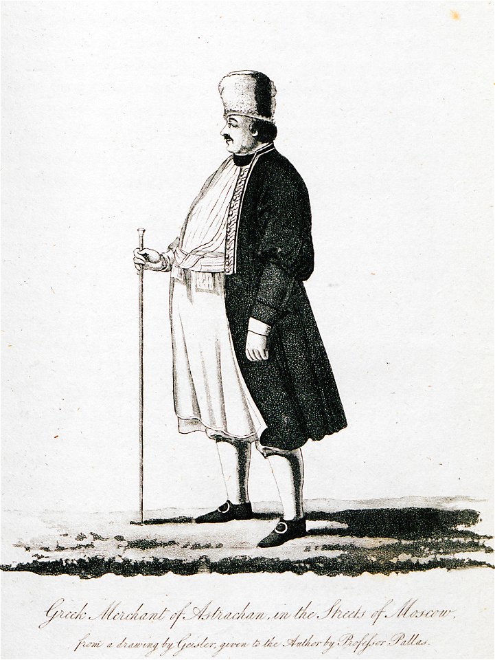Greek Merchant of Astrachan, in the streets of Moscow - Clarke Edward Daniel - 1810