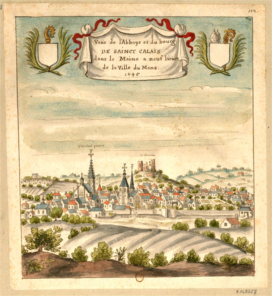 Gravure 1 de Saint-Calais 1695