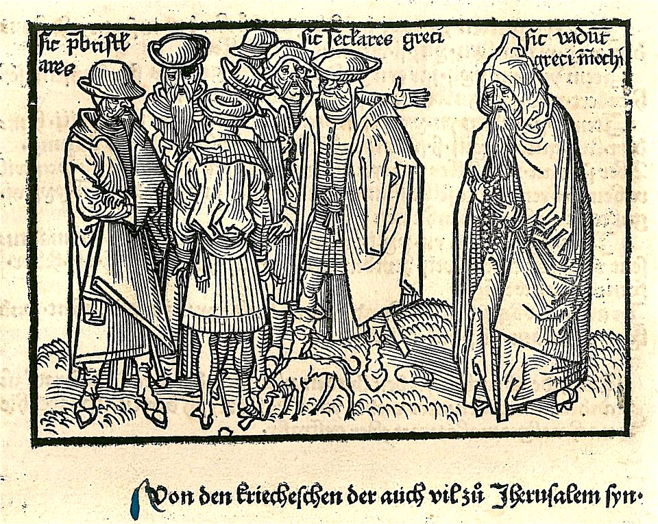 Greek Orthodox inhabitants of Jerusalem An Orthodox priest - Breydenbach Bernhard Von - 1486