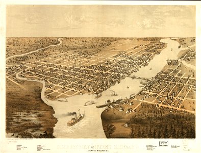 Green Bay and Fort Howard, Brown Co., Wisconsin 1867. LOC 73694541