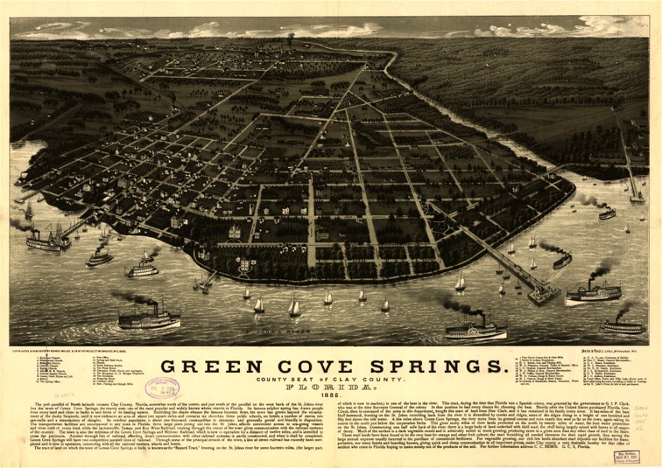 Green Cove Springs, county seat of Clay County, Florida. 1885. LOC 75693179